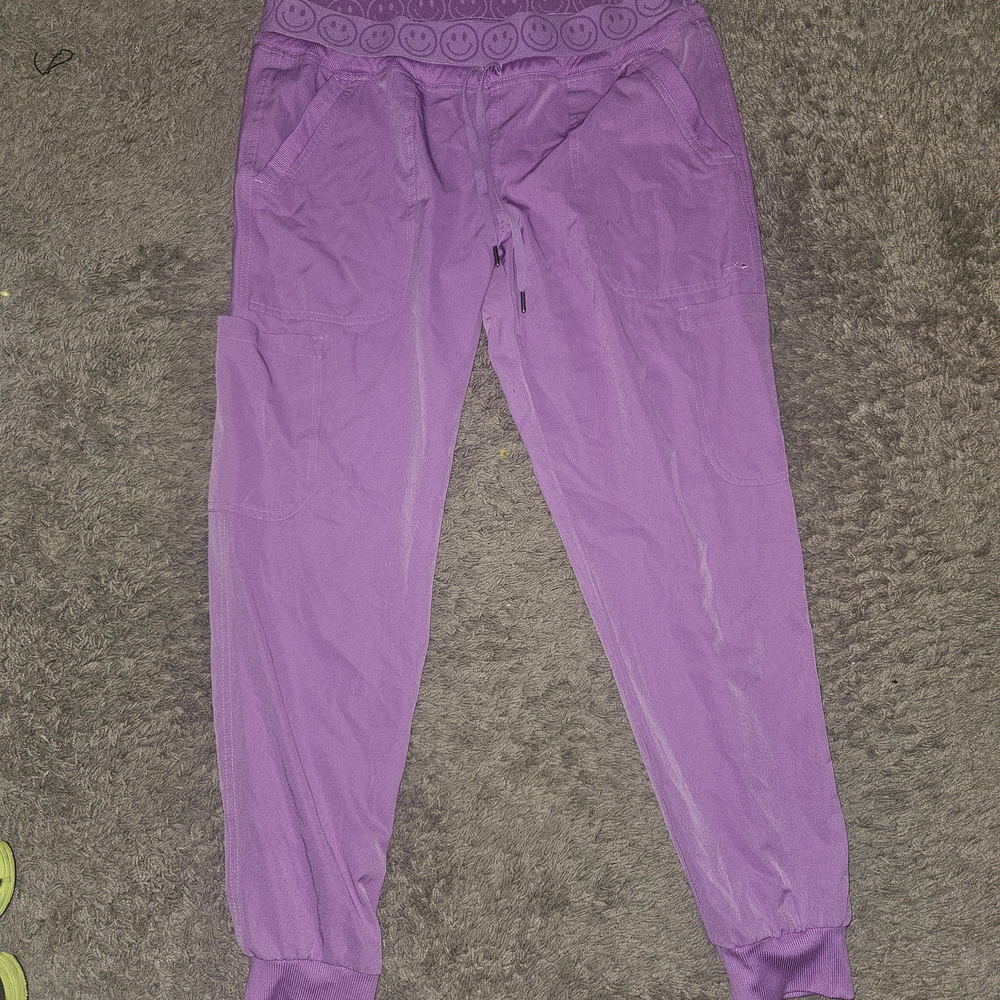 Purple Womens Jogger Scrub Pants